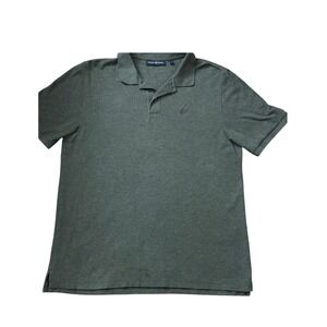 Psycho Bunny Mens Green Pique Polo Shirt Short Sleeve Size 6 Medium Logo Heath